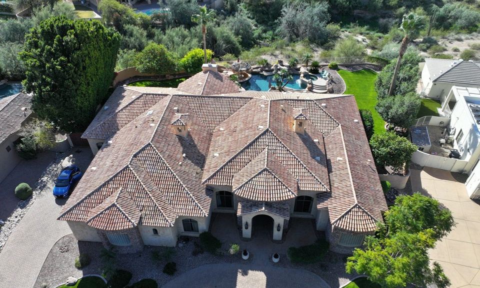 Clay tile roof in Scottsdale, Platinum job